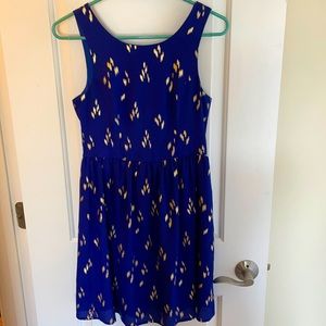 Blue and gold dress